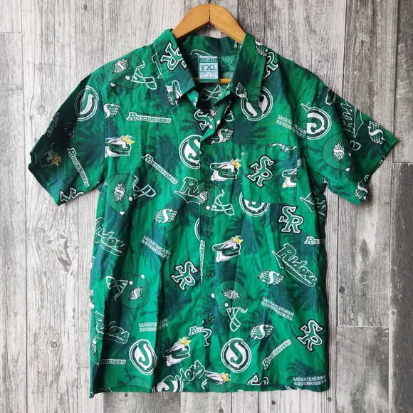 Rider Gear Other - Saskatchewan Roughriders Button Up Shirt CFL Football Youth XL
